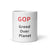 White glossy mug - GOP Greed Over Planet