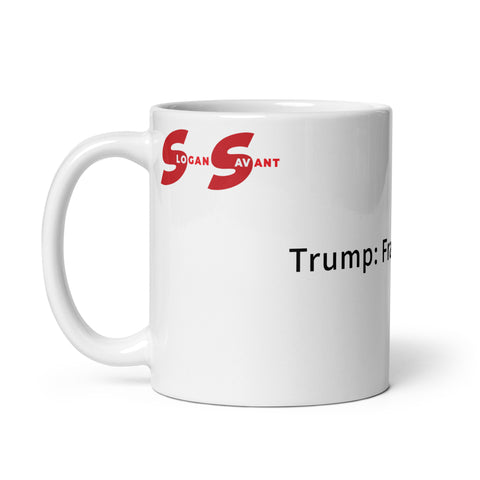 White glossy mug - Trump: Fraud Dammit!