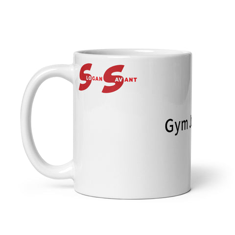 White glossy mug - Gym JorDumb